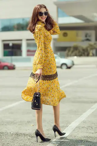 Đầm Vàng Phối Giày Màu Gì? Gợi Ý Chuẩn Stylist Hợp Mọi Phong Cách